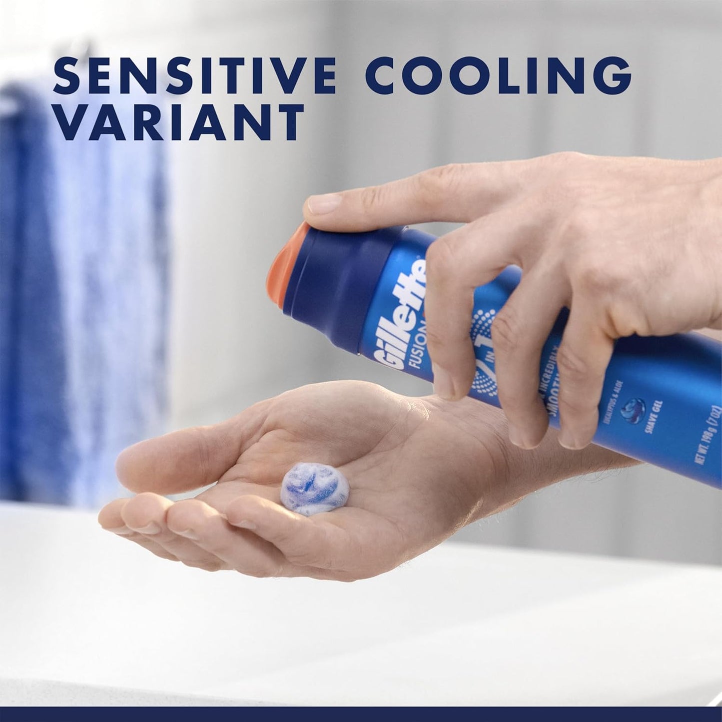 Gillette PRO Shaving Gel for Men – Mindful Morning Grooming for Sensitive Skin, ProGlide Cooling Lather Twin Pack 14oz