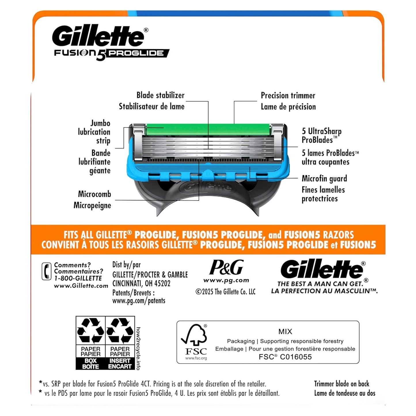 Gillette ProGlide Precision Shaving System – 9-Count Refill Pack to Streamline Your Daily Grooming