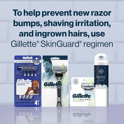 Gillette SkinGuard Sensitive Skin Blades – SkinGuard Bar Protection for Irritation-Free Shaving, 8 Pack