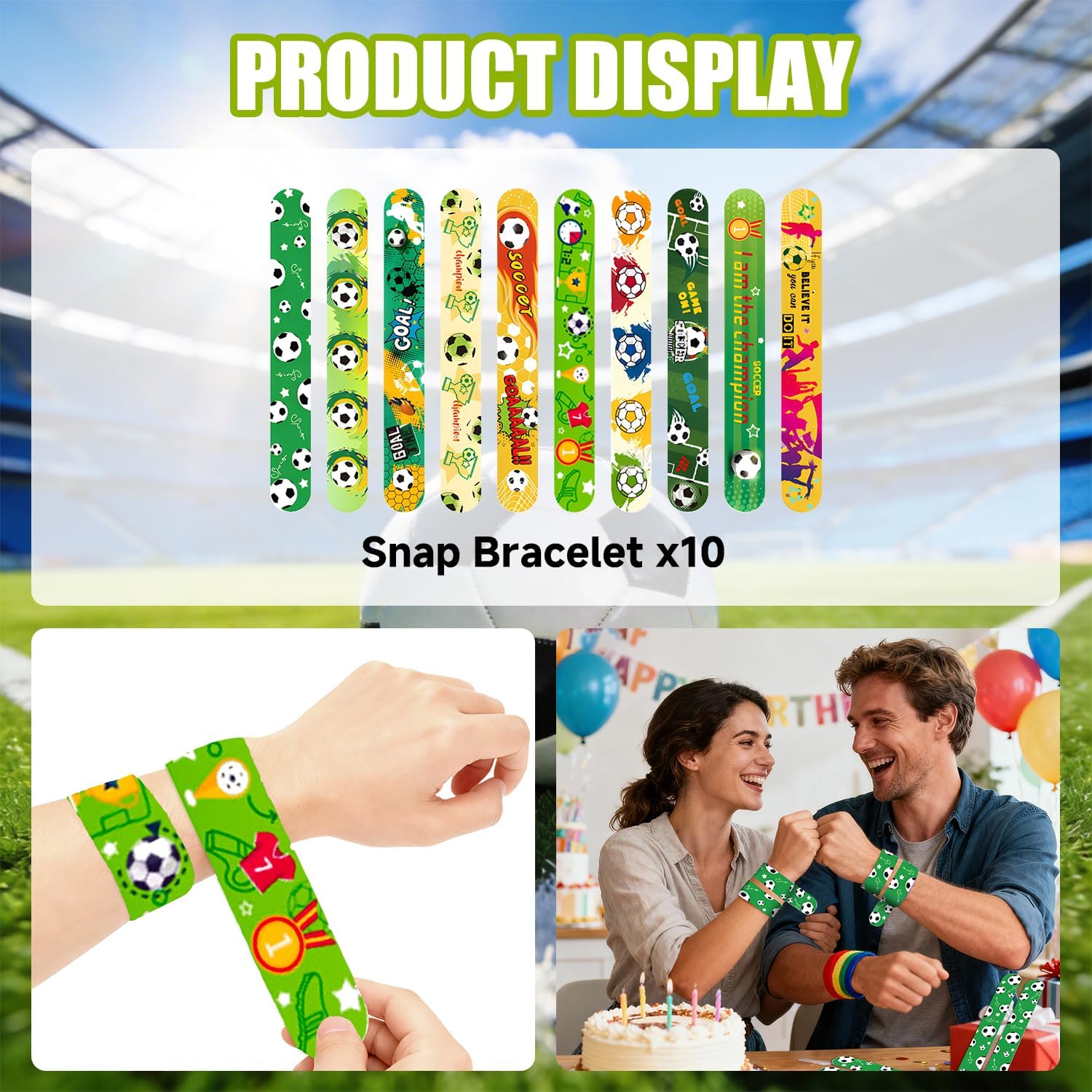Happyhapi Soccer-Themed Gift Bag Bundle – 10-Set Party Favor Souvenir Pack for End-of-Season Team Celebrations and Holiday Giving