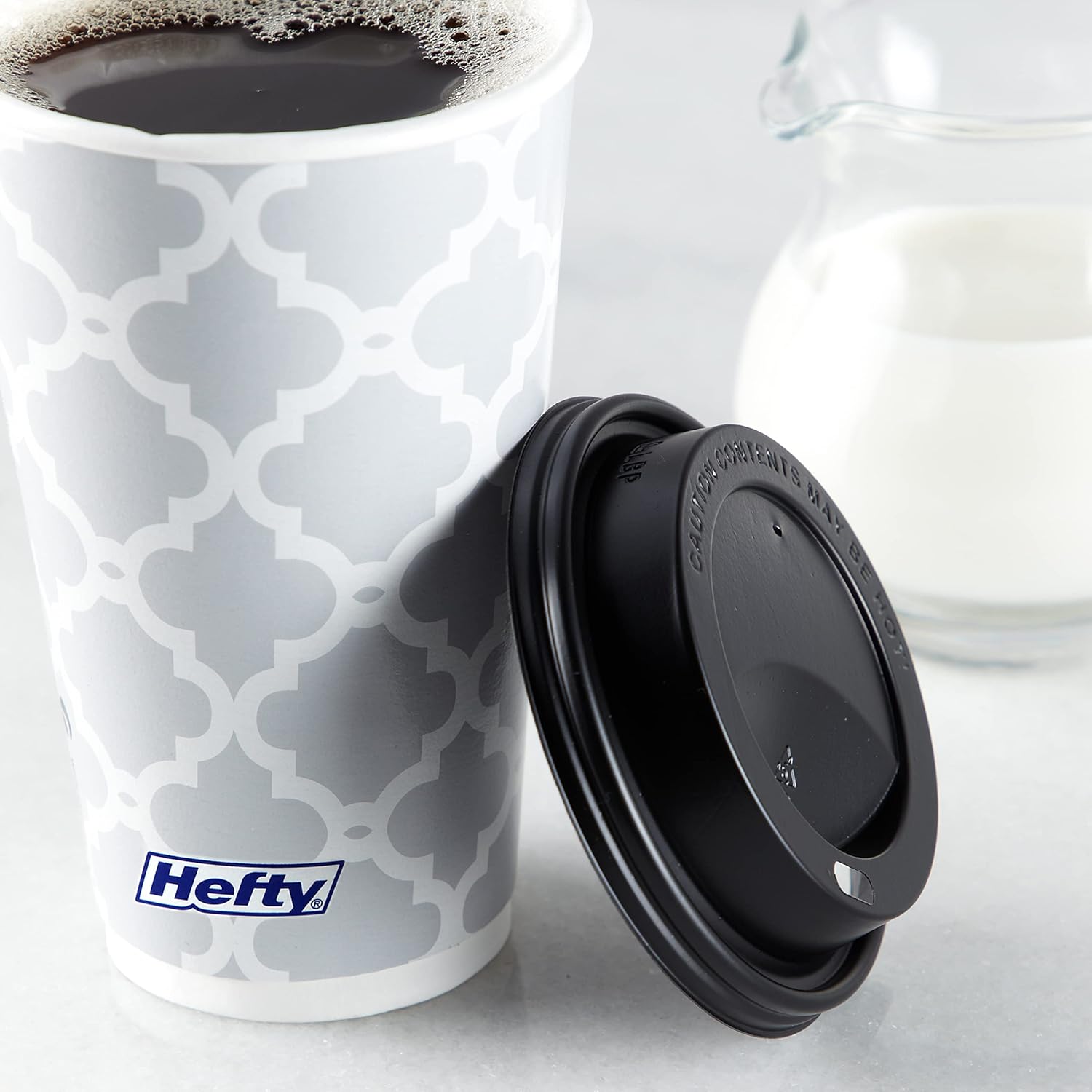 Hefty Insulated Paper Coffee Cups – Spill-Resistant Cups for Car Cup Holders and Commute Bags, 16 oz, 20 Count