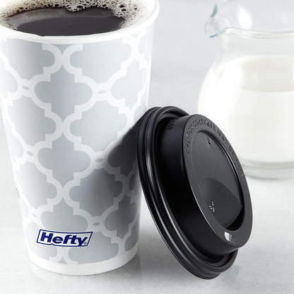 Hefty Insulated Paper Coffee Cups – Spill-Resistant Cups for Car Cup Holders and Commute Bags, 16 oz, 20 Count