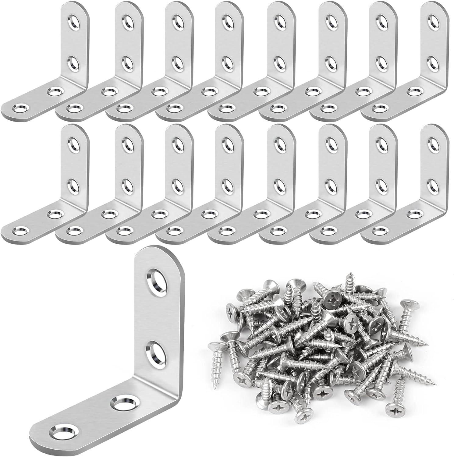 HENSUN 90 Degree L Bracket – Intentional Living Furniture Repair, Low-Profile Black Braces for Modern Wood Projects