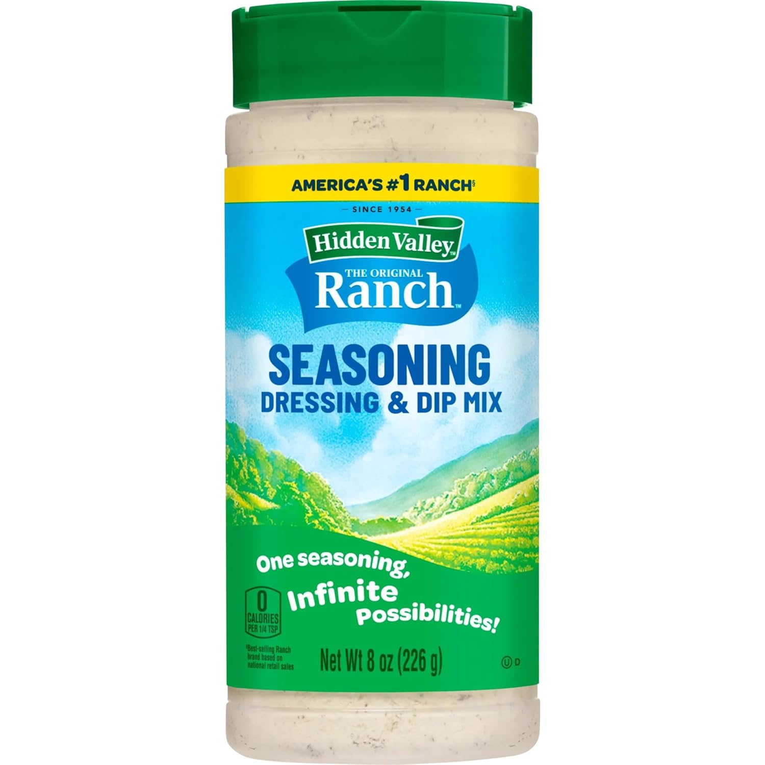 Hidden Valley Original Ranch Seasoning Mix - Pre-Portioned Herb Blend That Replaces Measuring Multiple Spices, 8 oz