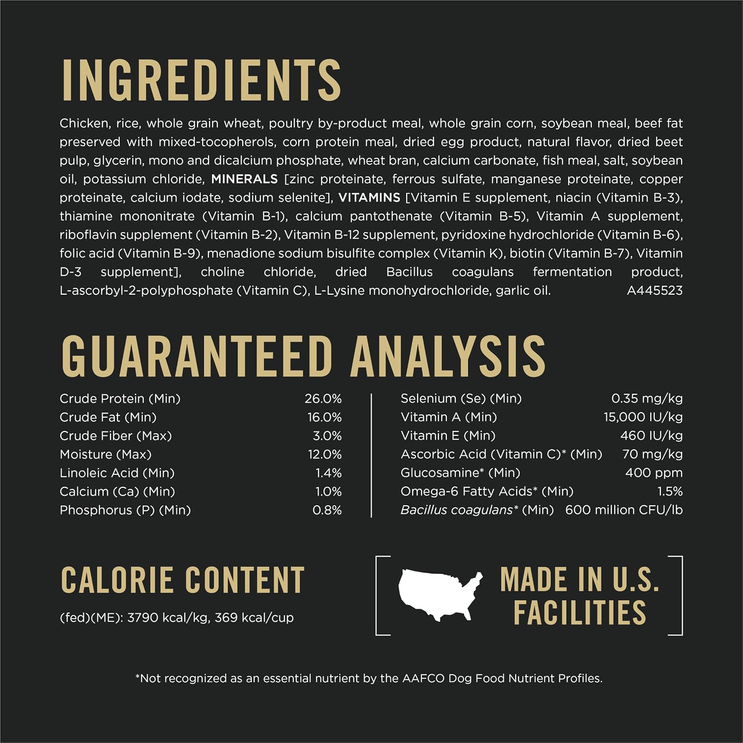 high-protein formula with real chicken as the first ingredient