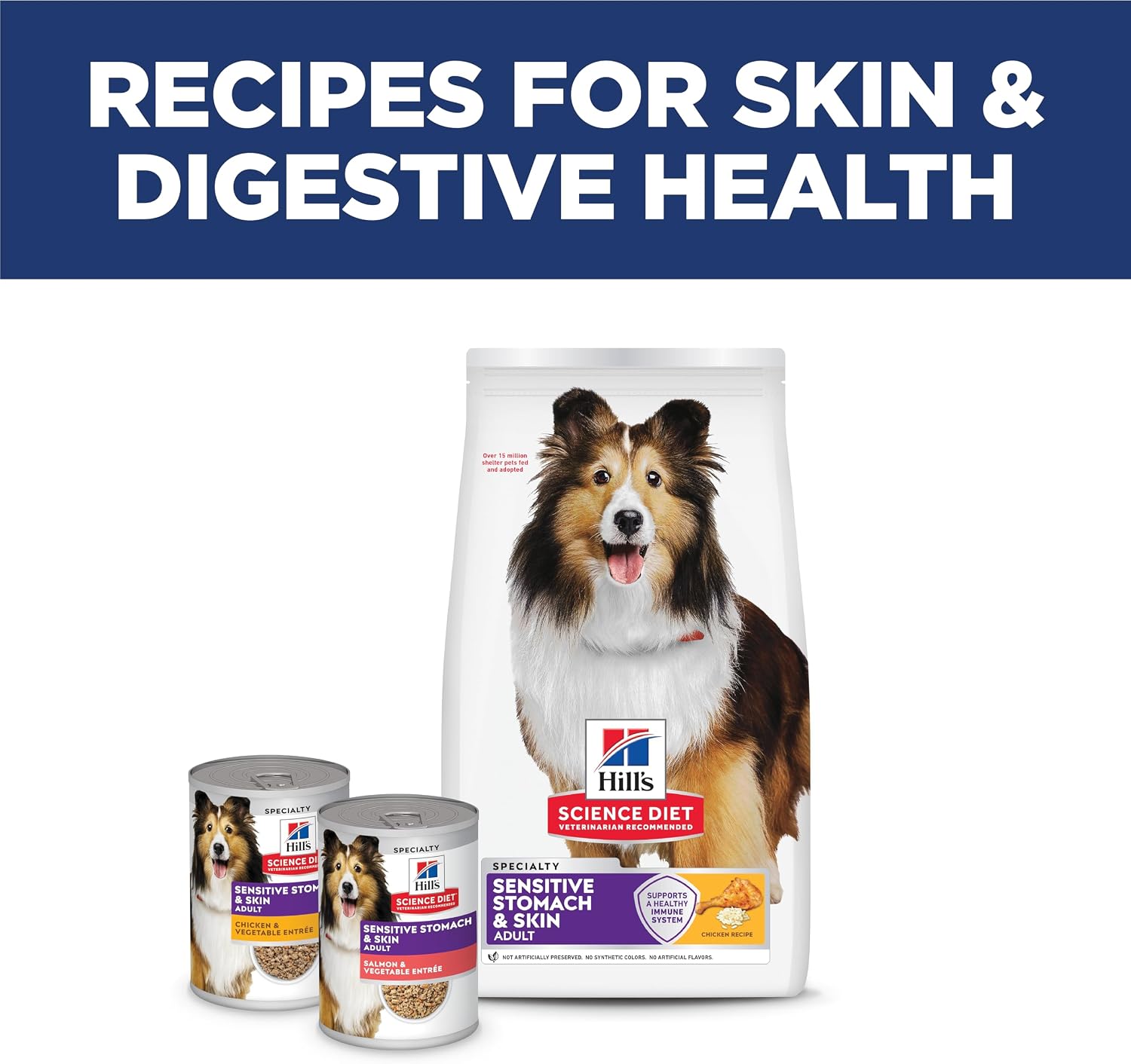 Hill's Science Diet Adult Sensitive Stomach & Skin, Chicken Recipe, 30 lb | Safe, Made-in-USA Formula for Sensitive Dogs