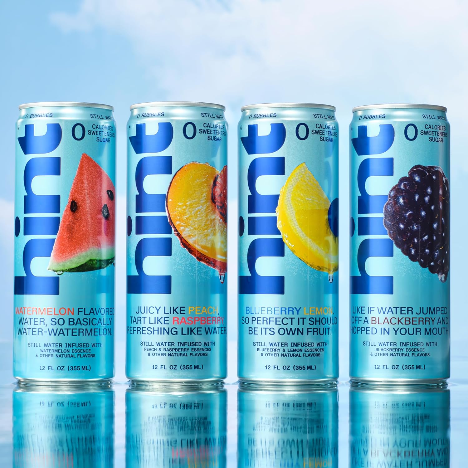 Hint Canned Water for Backyard BBQ – Crowd Pleasing Soda Replacement in Recyclable 12 Oz Aluminum Cans