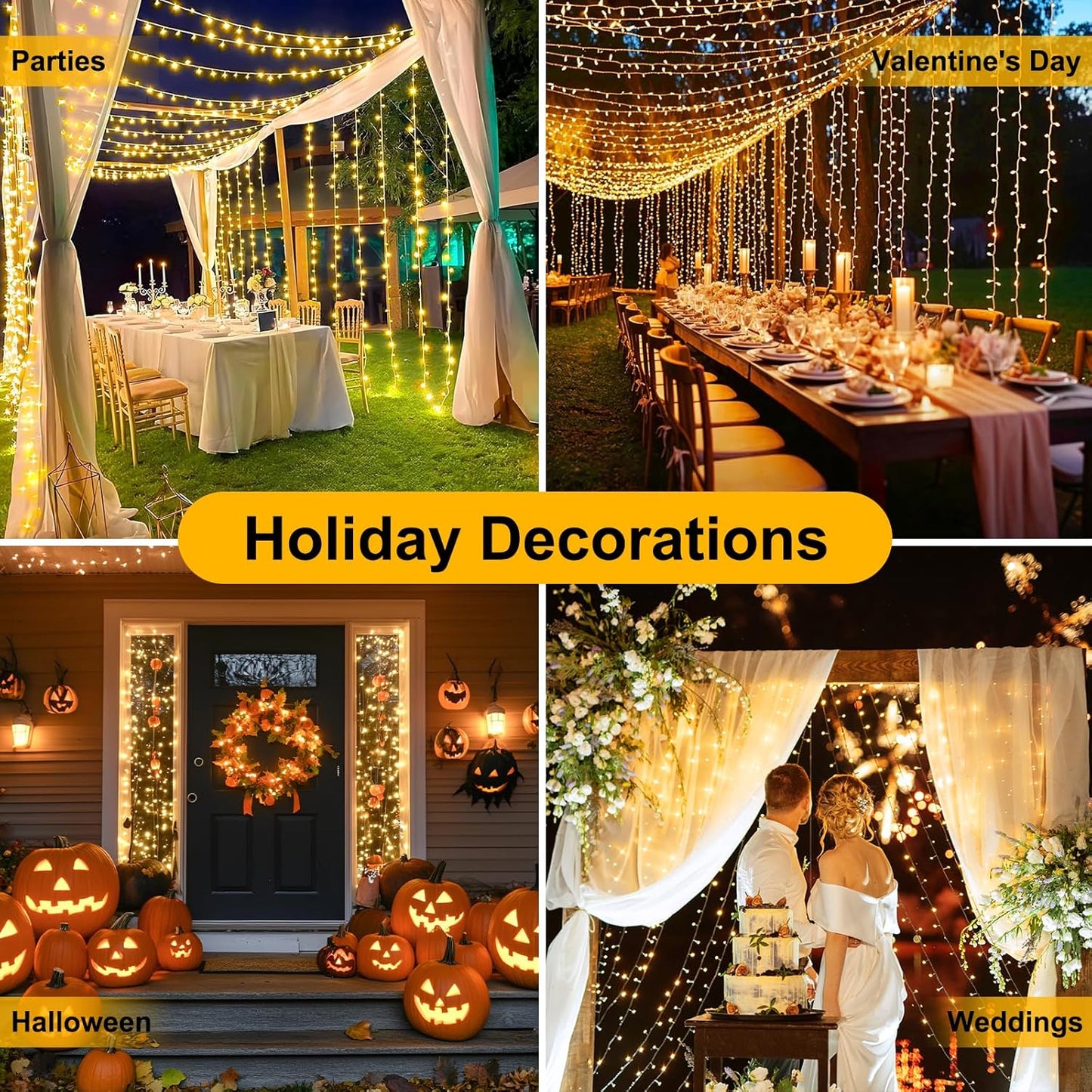 Holiday Gift for Mom and Women, Warm White Twinkle String Lights for Bedroom and Patio Ambiance