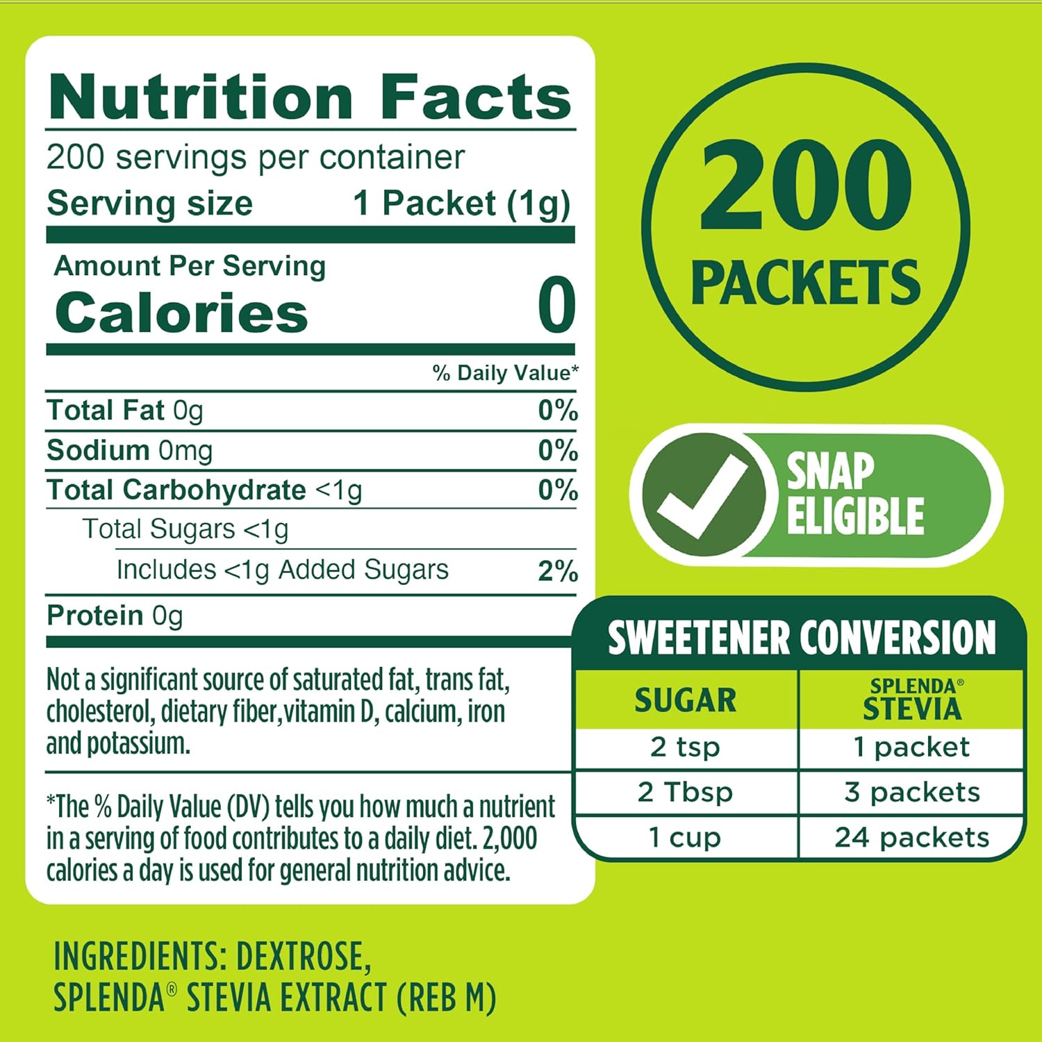 individually portioned single-serve packets in 100-count or 200-count boxes