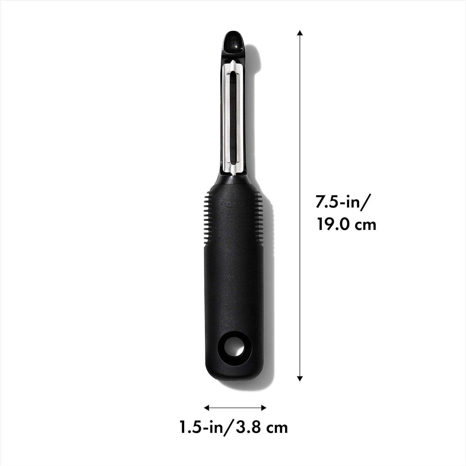 integrated potato eye/blemish remover at the blade tip