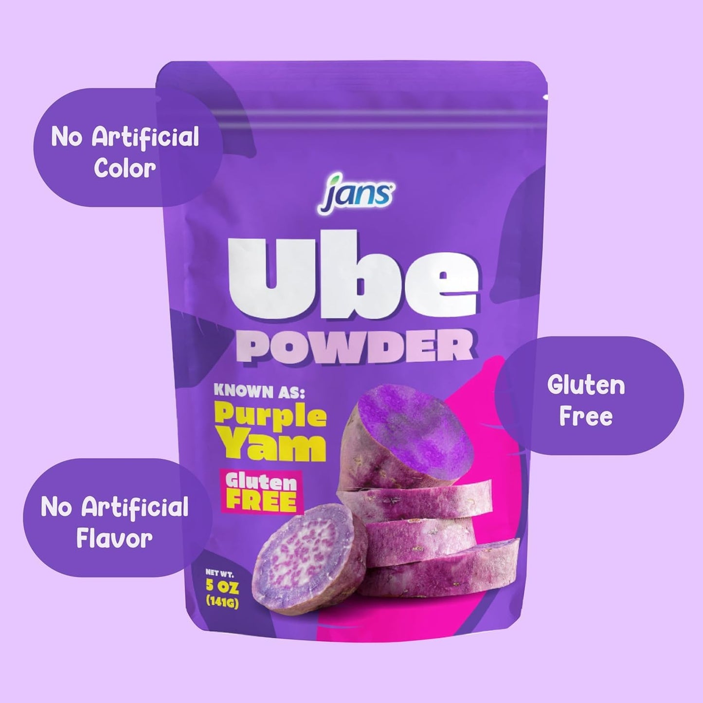 Jans Ube Powder for Baking, 5 oz | Gourmet Ube Powder for Pastry Chef Creations