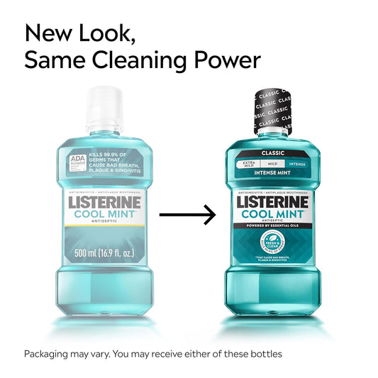 kills 99.9% of germs causing bad breath, plaque, and gingivitis