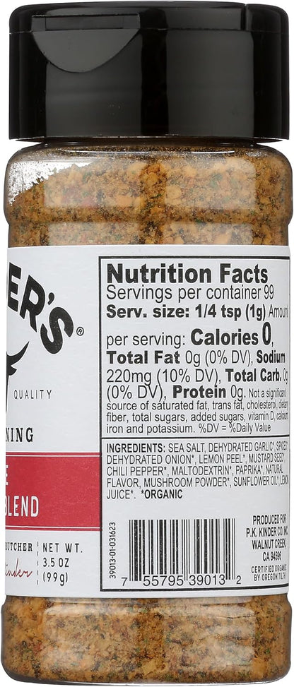 KINDERS Organic The Steak Blend Seasoning, 3.5 OZ – Consistent Steak Flavor Profile That Removes Dinner Guesswork