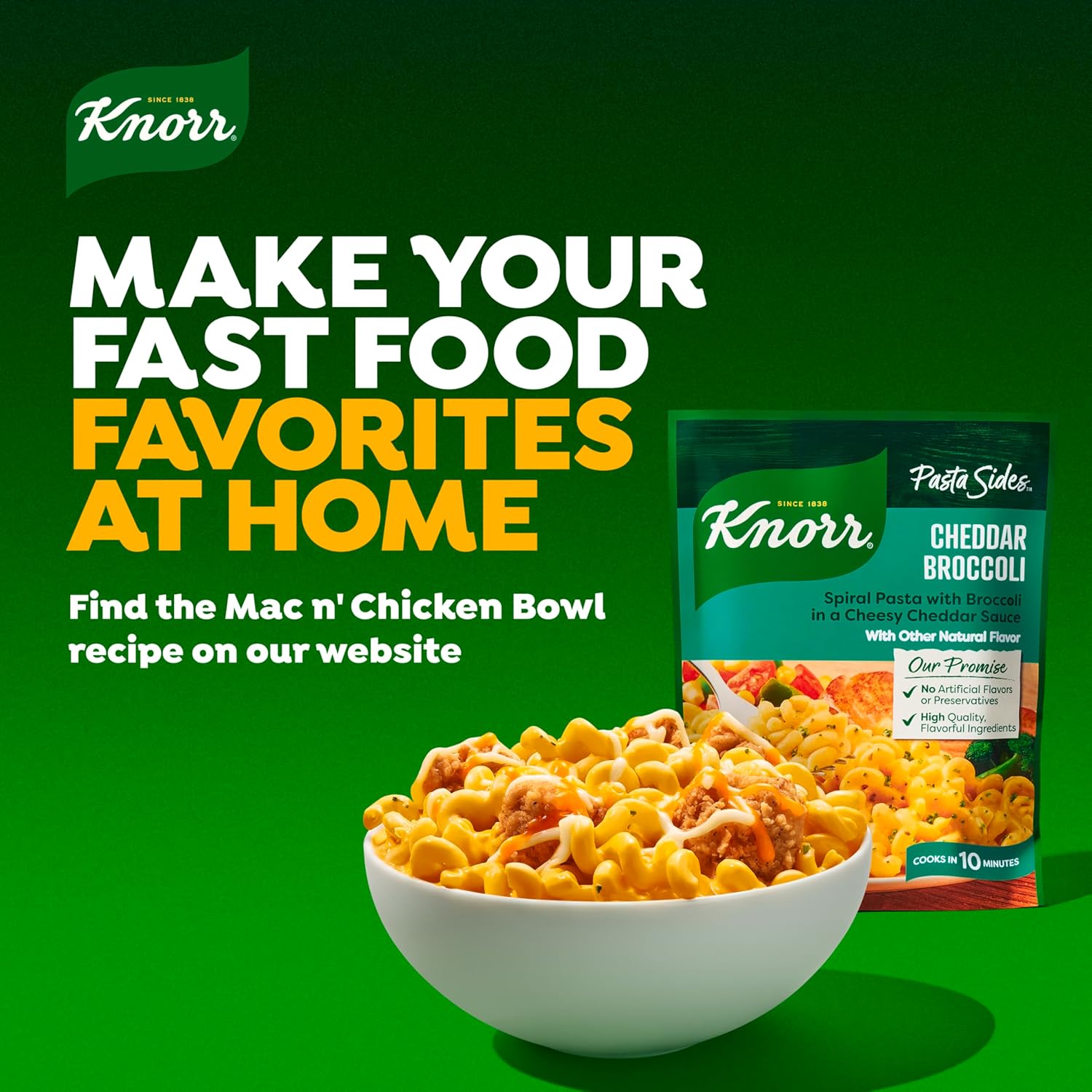 Knorr Pasta Sides Cheddar Broccoli Fusilli – Streamlined Weeknight Side for Intentional Kitchens and Small Spaces