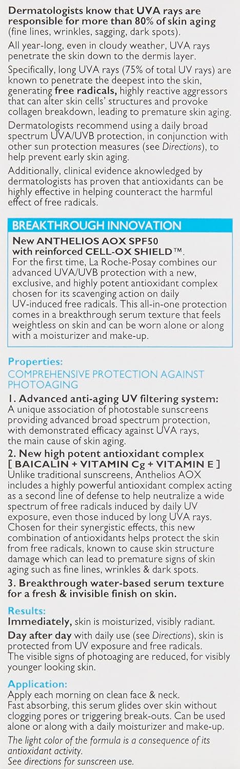 La Roche-Posay Anthelios AOX – Clean, Dermatologist-Tested Serum for Safe Sun Defense