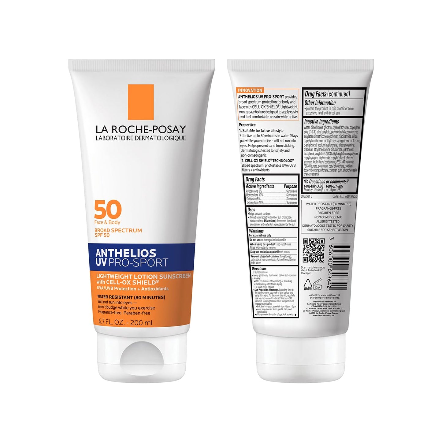 La Roche-Posay Anthelios UV Pro-Sport – Clean, Chemical-Free Broad Spectrum SPF 50 for Safe Daily Use