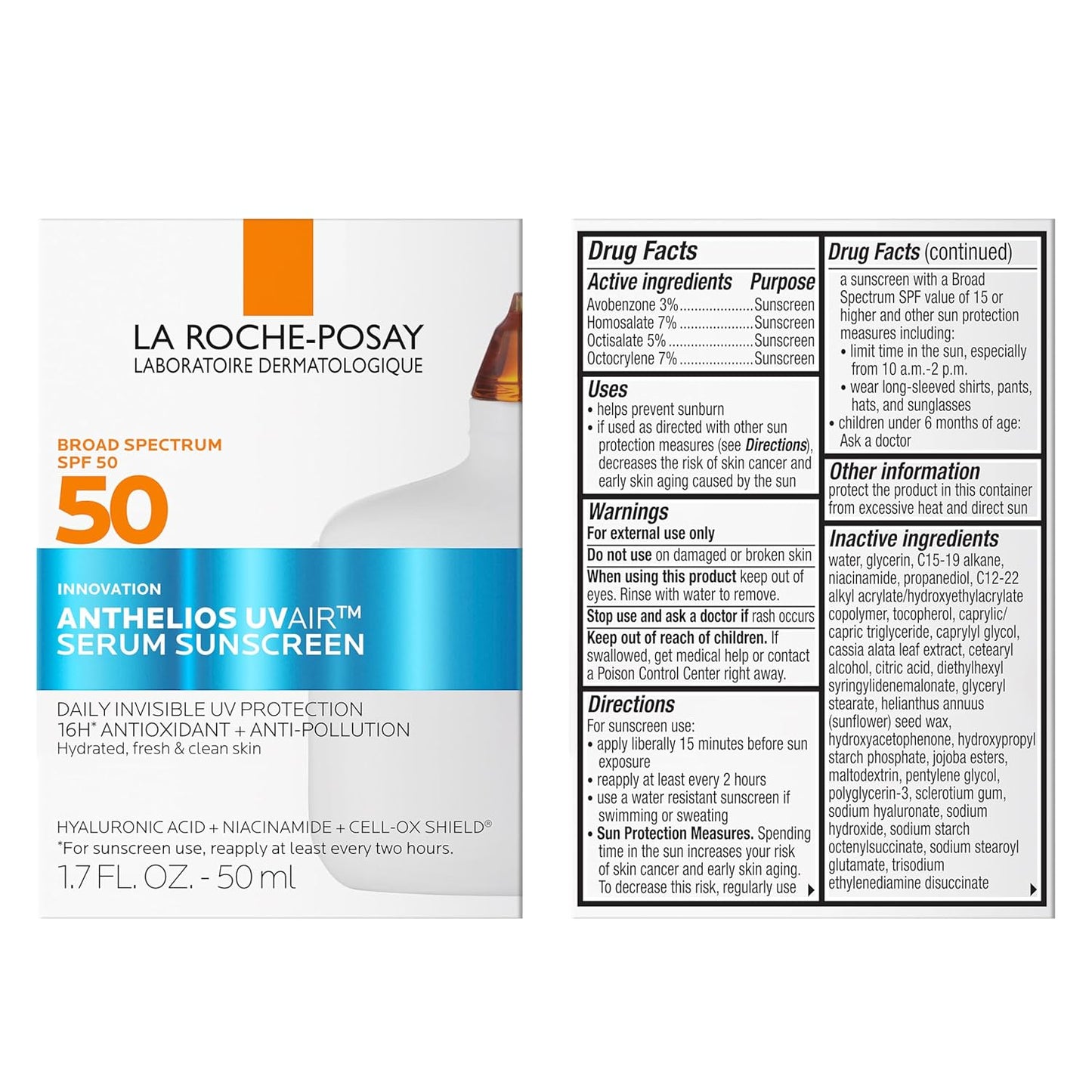 La Roche-Posay Anthelios UVAir – All-Day Sun Defense with Anti-Pollution Barrier for Outdoor Adventures