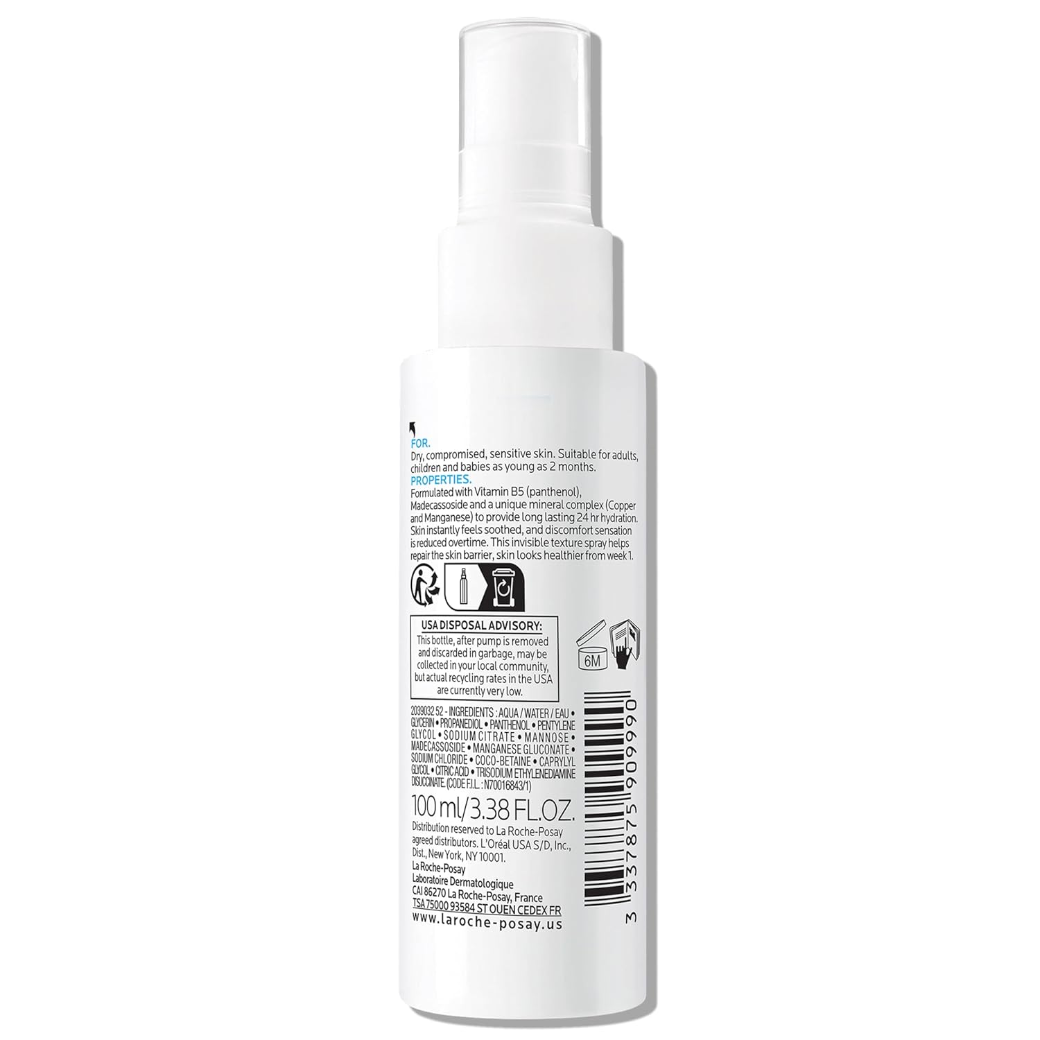 La Roche-Posay Cicaplast B5 Touch-Free Hydration – Gentle Mist for Peaceful Skin Nourishment & Wellness
