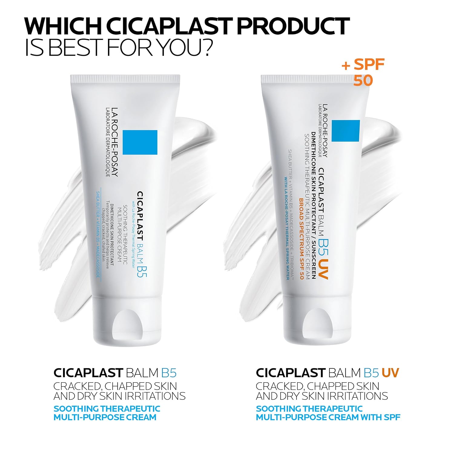 La Roche-Posay Cicaplast B5 UV SPF 50 – SPF Healing Cream for Beach Bag and Outdoor Adventures