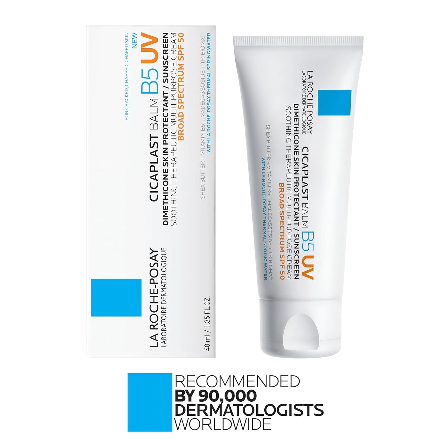 La Roche-Posay Cicaplast B5 UV SPF 50 – SPF Healing Cream for Beach Bag and Outdoor Adventures