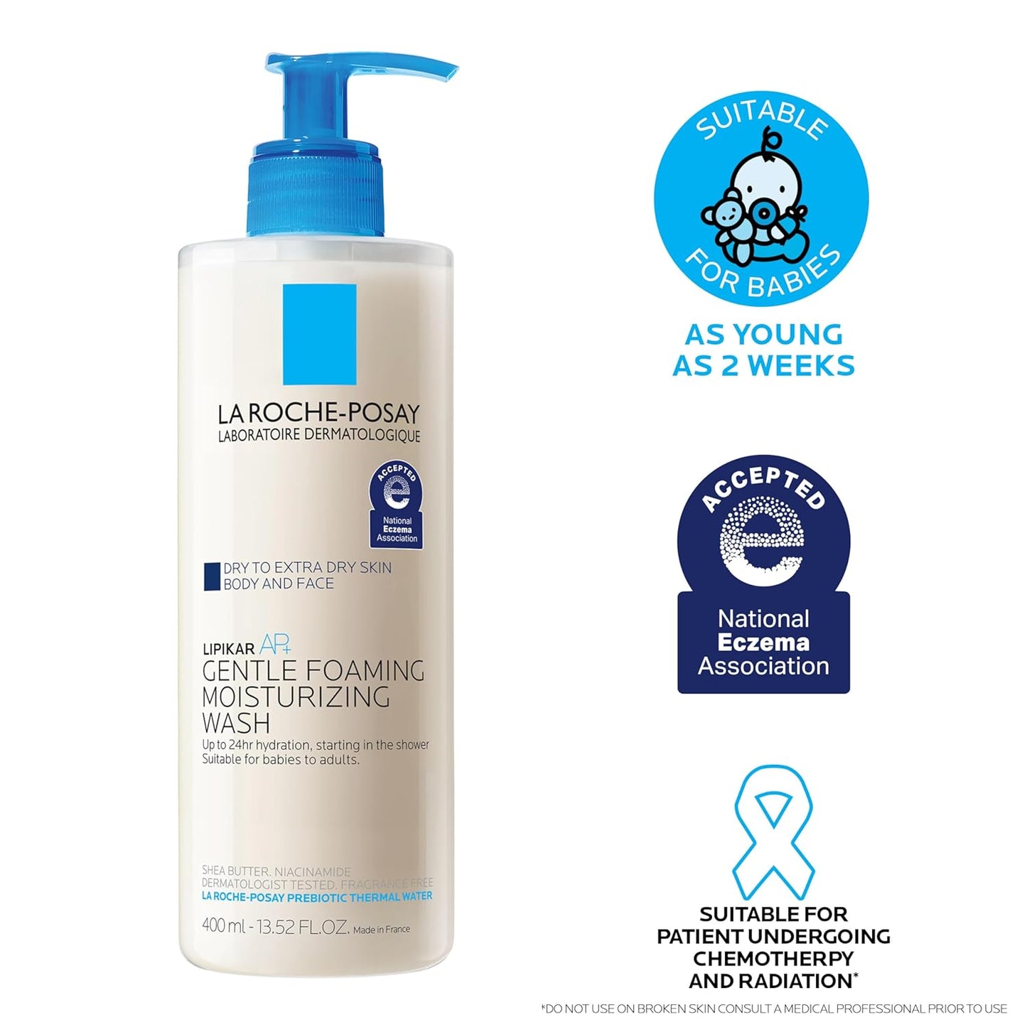 La Roche-Posay Lipikar AP+ Luxe Body Cleanser with Shea Butter & Niacinamide – Dermatologist-Crafted