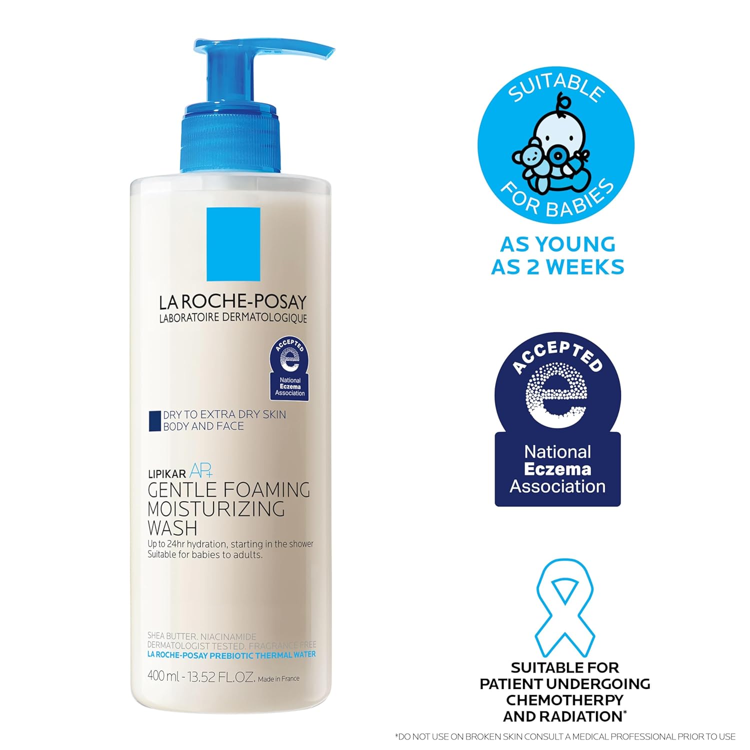La Roche-Posay Lipikar AP+ Luxe Body Cleanser with Shea Butter & Niacinamide – Dermatologist-Crafted