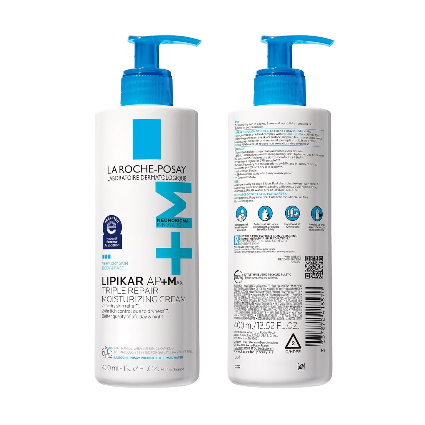 La Roche-Posay Lipikar AP+MAX Elevated Skincare Ritual | French Dermatology-Inspired Body Lotion for Refined Self-Care
