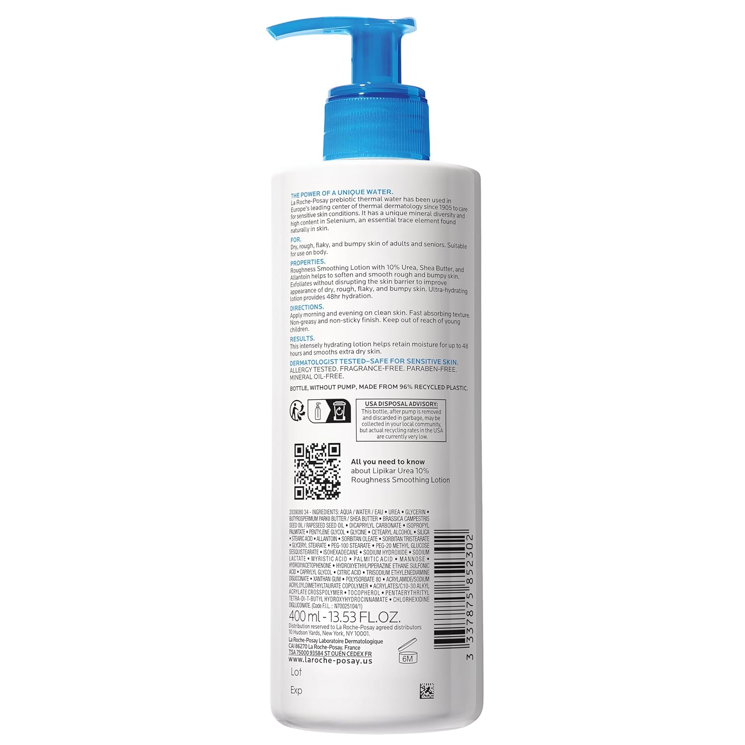 La Roche-Posay Lipikar Urea 10% Smoothing Lotion – Perfect Gift for Mom's Sensitive Dry Skin