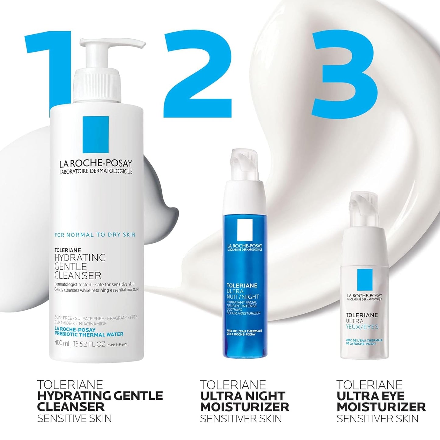 La Roche-Posay Toleriane Dermallergo Allergen-Free Night Moisturizer – Dermatologist-Tested Sensitive Skin Care