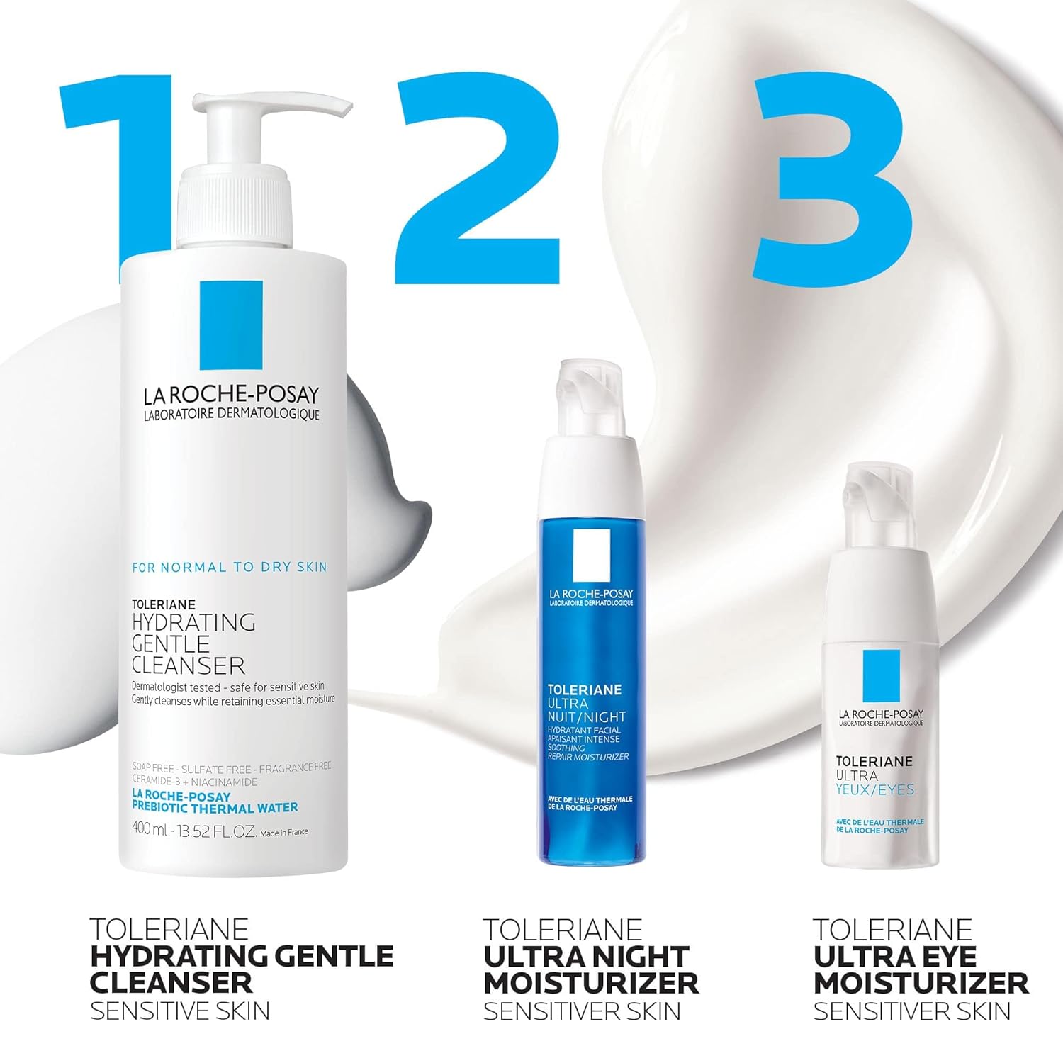 La Roche-Posay Toleriane Dermallergo Allergen-Free Night Moisturizer – Dermatologist-Tested Sensitive Skin Care