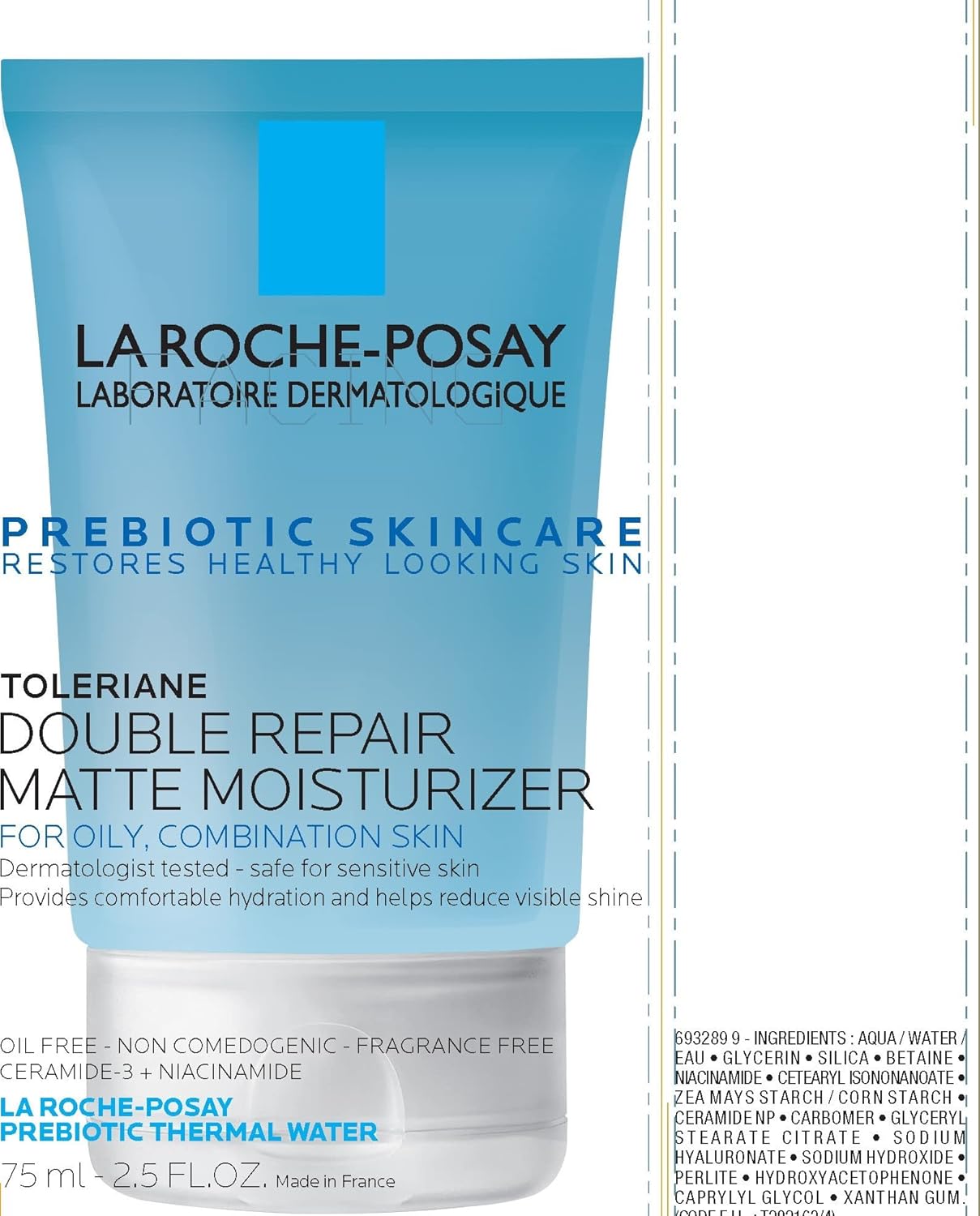 La Roche-Posay Toleriane Double Repair – Elevated Gel Moisturizer with Ceramides & Niacinamide for Refined Skin