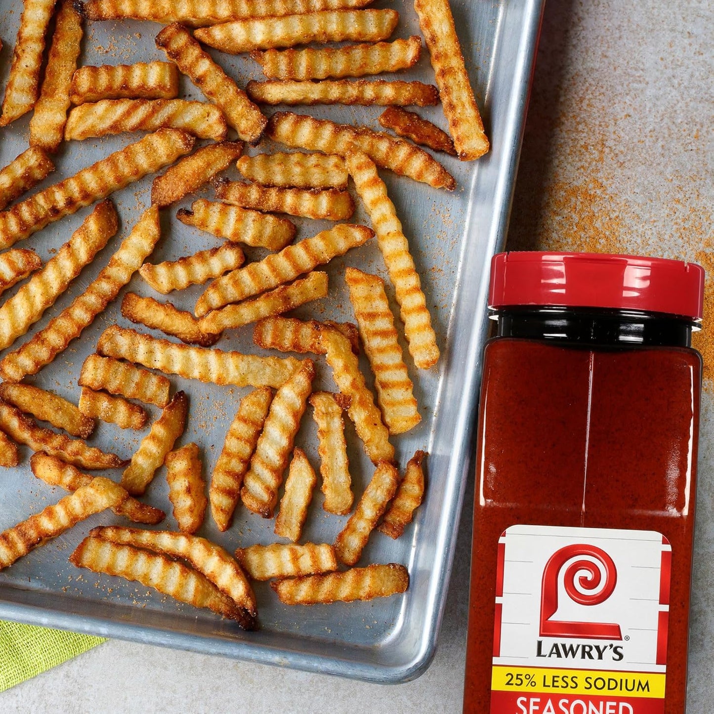 Lawry's 25% Less Sodium Seasoned Salt – Portable Seasoning for Camping Trips, Campfire Grills and Picnics