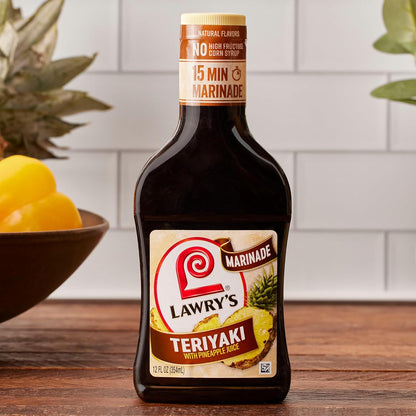 Lawry's Teriyaki With Pineapple Juice Marinade – Thoughtful Pantry Upgrade Gift for the Foodie in Your Life, 12 fl oz
