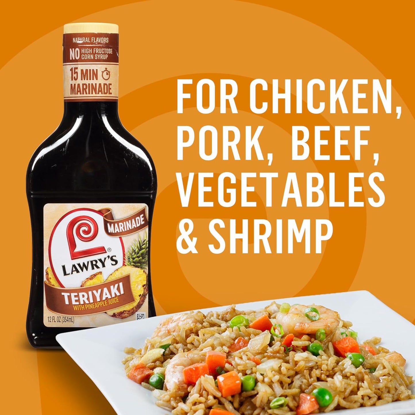Lawry's Teriyaki With Pineapple Juice Marinade – Thoughtful Pantry Upgrade Gift for the Foodie in Your Life, 12 fl oz