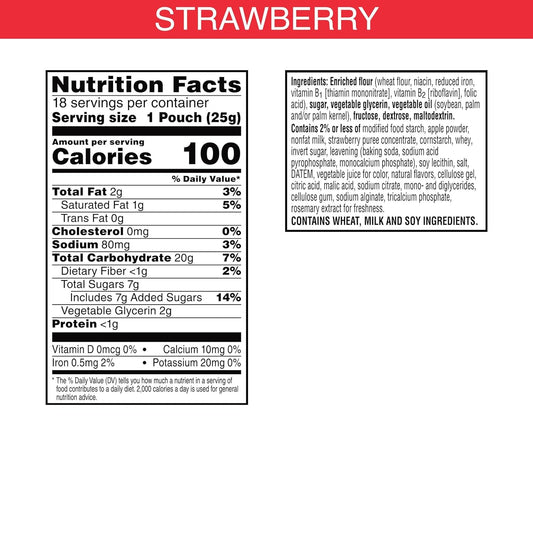 light flaky pastry crust with strawberry-flavored filling and icing drizzle