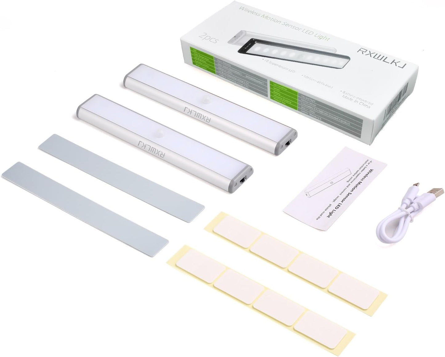 LucentGlow 2-Pack Rechargeable LED – Effortless Adhesive Mount for Intentional Living Spaces, No Wiring or Drills Required