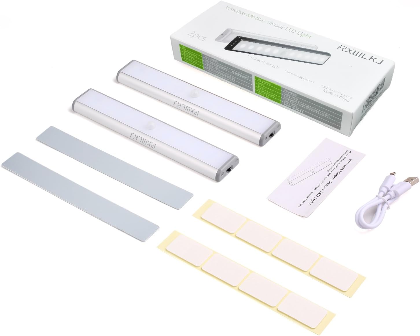 LucentGlow 2-Pack Rechargeable LED – Effortless Adhesive Mount for Intentional Living Spaces, No Wiring or Drills Required