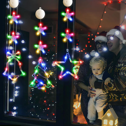 Lumalights Suction-Cup Christmas Lights – Cord-Free Holiday Decor for Glass Doors, Gates & Outdoor Windows