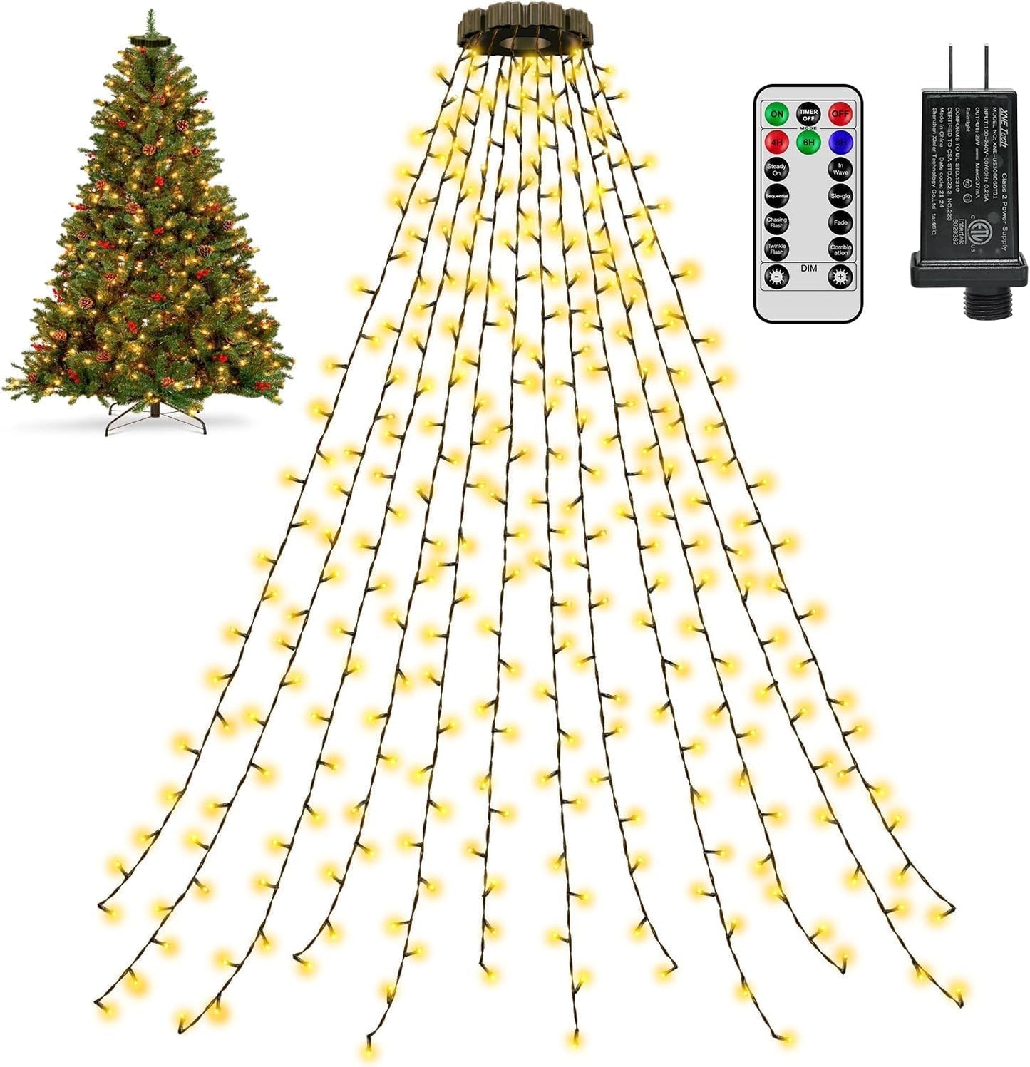 Lumastream Cool Touch Christmas Lights with Timer – Family Friendly Tree Lights for Living Room and Playroom