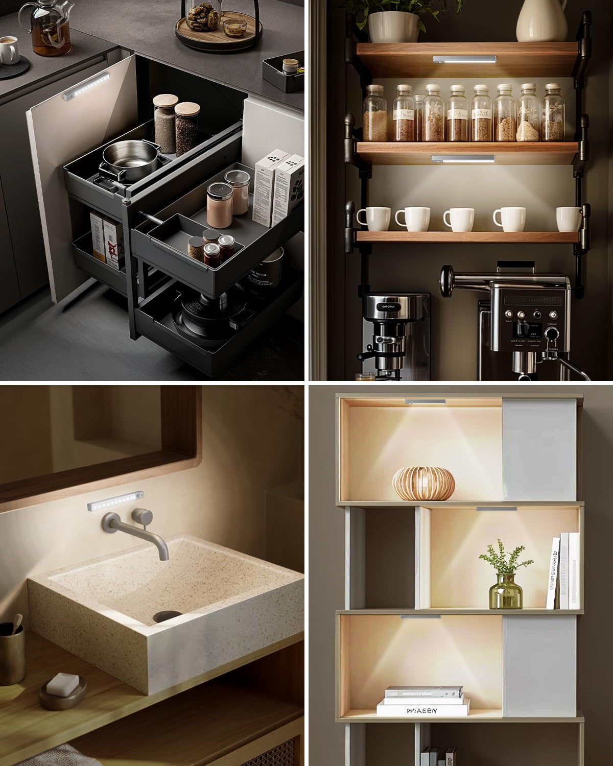 LumenGlow Rechargeable Under Cabinet Light – Consistent Workstation Lighting for Remote Professionals