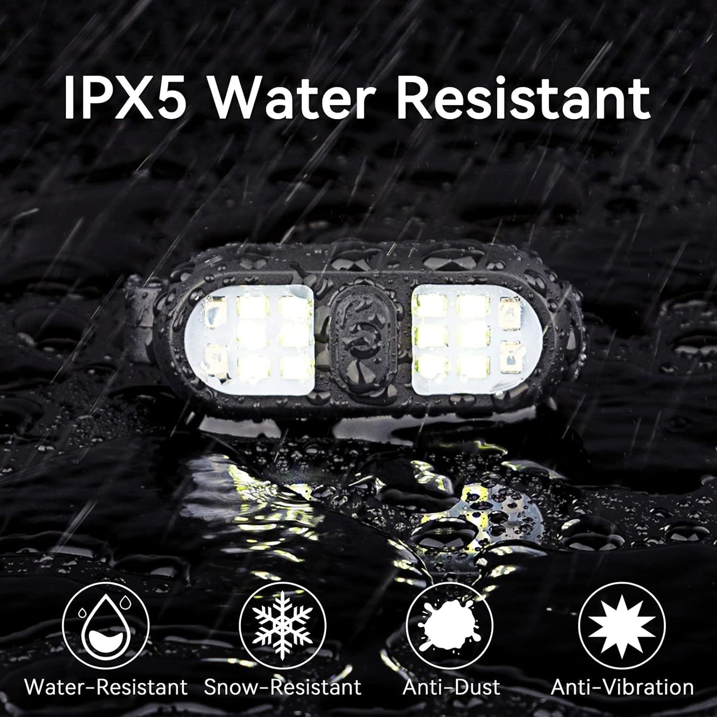 LumenX Portable Headlamp Alternative for Camping and Backpacking, Rechargeable Clip Light 450 Lumens