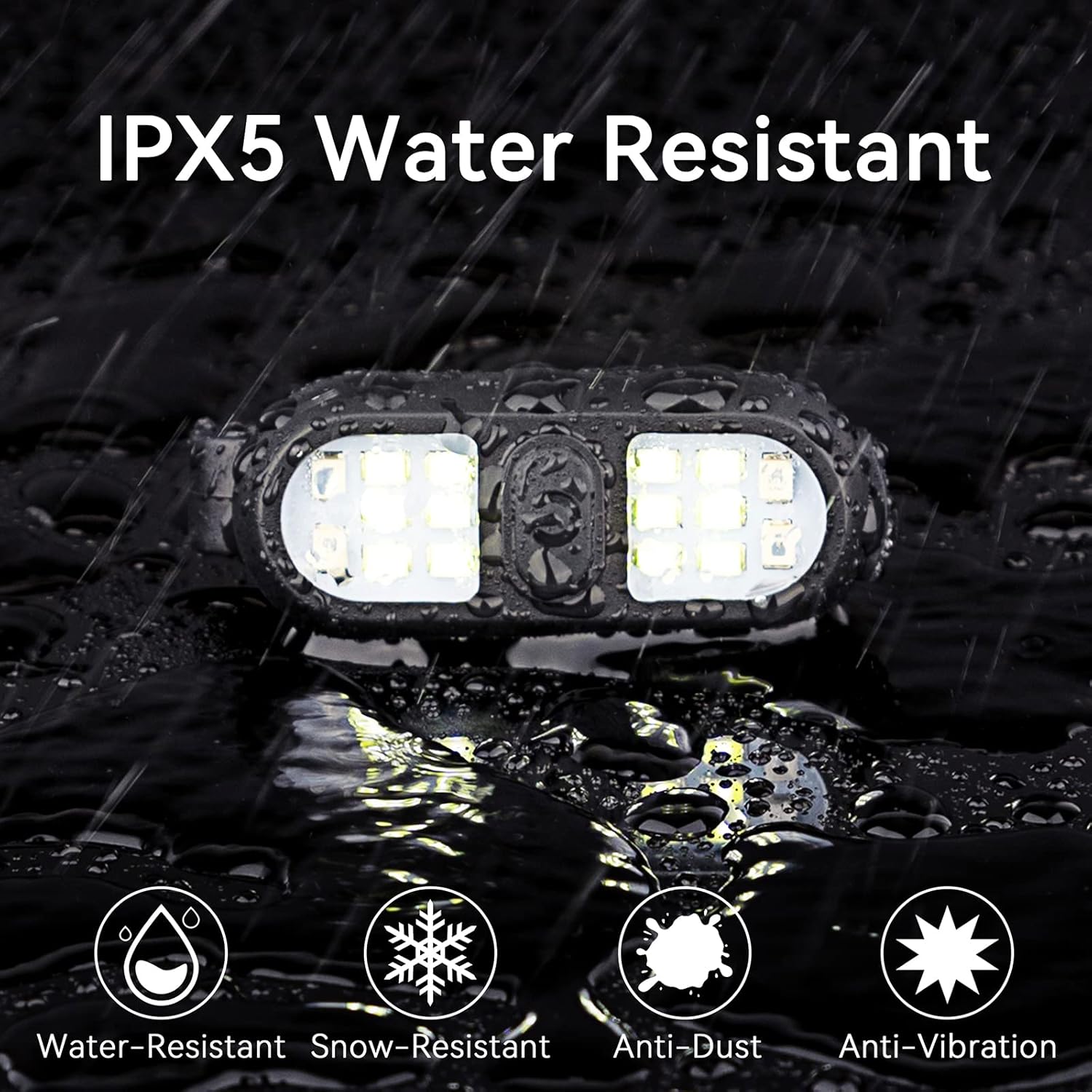 LumenX Portable Headlamp Alternative for Camping and Backpacking, Rechargeable Clip Light 450 Lumens