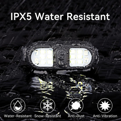 LumenX Portable Headlamp Alternative for Camping and Backpacking, Rechargeable Clip Light 450 Lumens