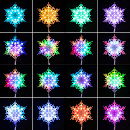 Lumichain DIY Color-Changing Snowflake Topper – Thoughtful Holiday Gift for Mom Who Loves Smart Home