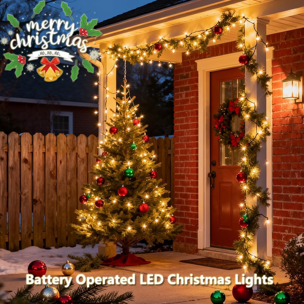 Lumicharm LED Lights – Kid Friendly Bedroom Lighting, Cordless No Flame 50 Bulb String with Timer