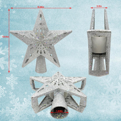 Lumichroma Rotating Christmas Star Topper – Family-Friendly Tree Crown for Living Room with Young Kids