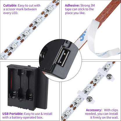 Lumify Home Glow LED Bar – Valentine's Day Gift for Him, Bedroom Blacklight Strip for Couples