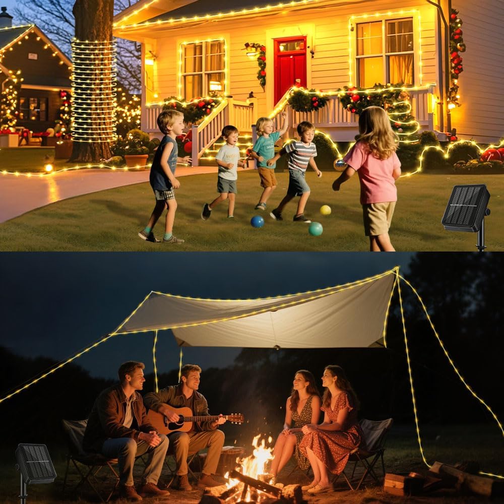 Lumify Solar Powered Rope Light Cool Touch Low Heat Outdoor Light for Nursery Bedroom and Senior Living