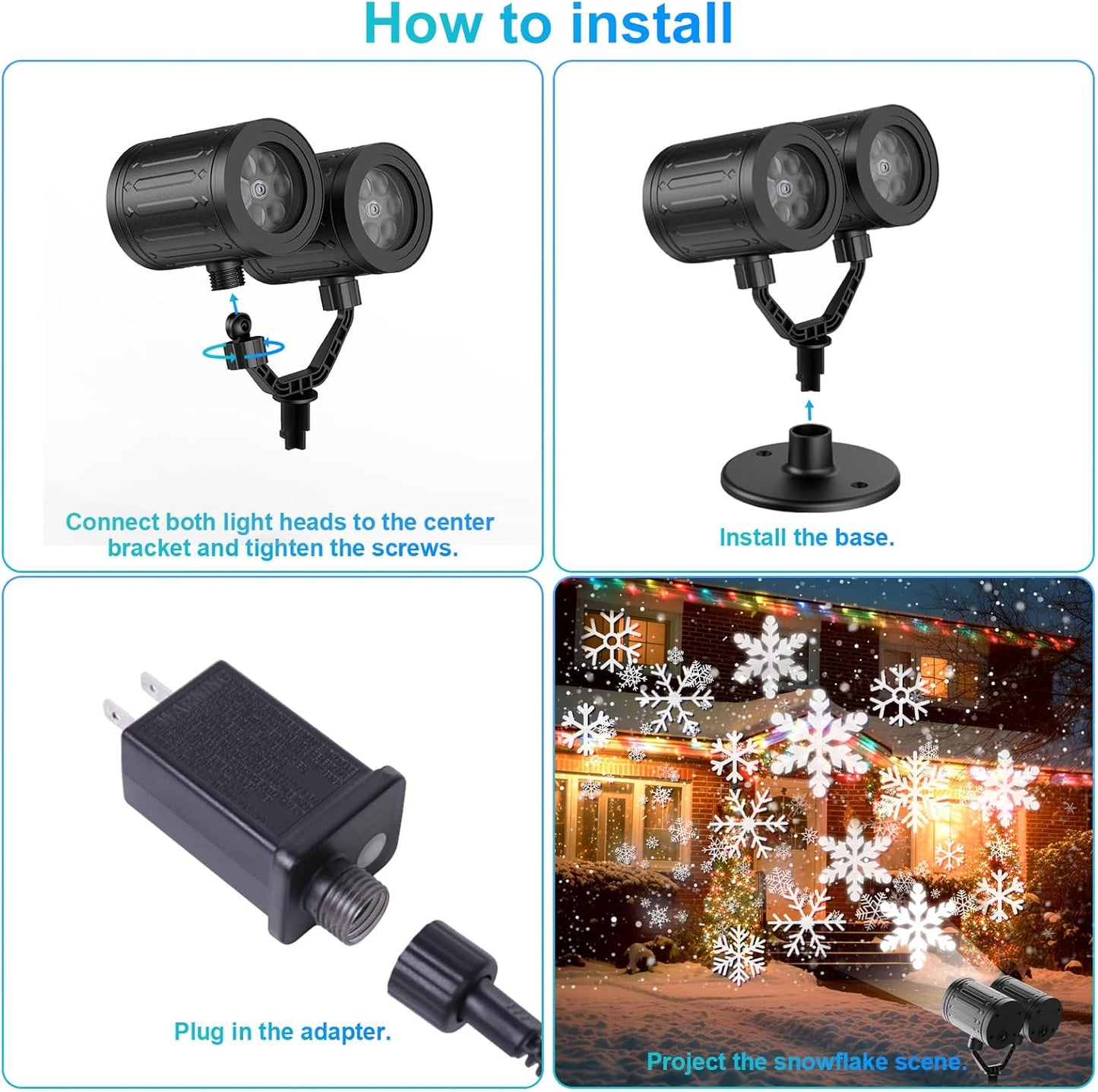 LuminaGlow Family-Friendly Holiday Light – Cool-Touch, No-Glass Snowflake Lamp for Kids' Bedroom and Shared Spaces