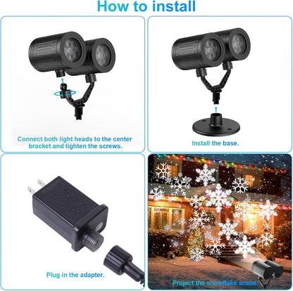 LuminaGlow Family-Friendly Holiday Light – Cool-Touch, No-Glass Snowflake Lamp for Kids' Bedroom and Shared Spaces